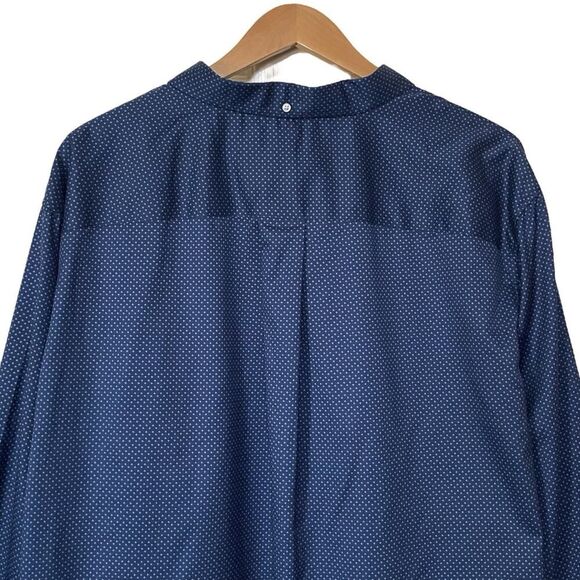 Duluth Trading Co Mens 4XL Blue Micro Square Button Down Shirt Wrinkle Fighter - Picture 7 of 11